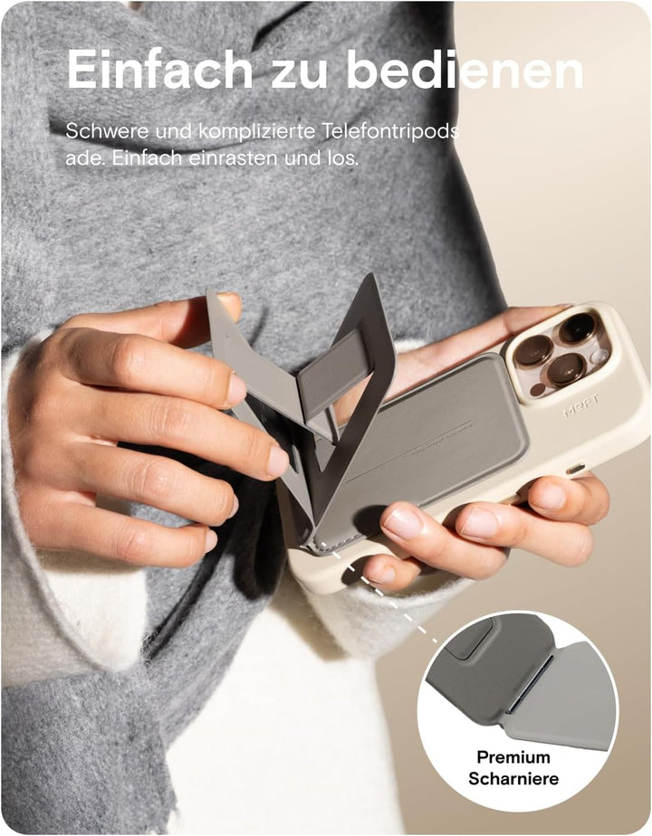 MOFT Magnetischer Wallet Ständer für iPhone 17/16/15/14/13/12 Serie Kompatibel mit Magsafe, MOVAS Ve