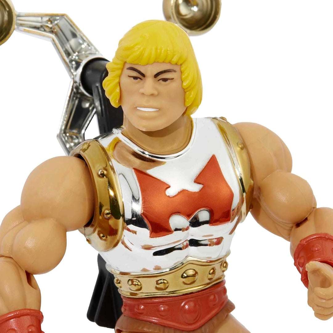 Masters of the Universe HDT22 - Origins Deluxe He-Man mit fliegenden Fäusten, 14 cm grosse Actionfig