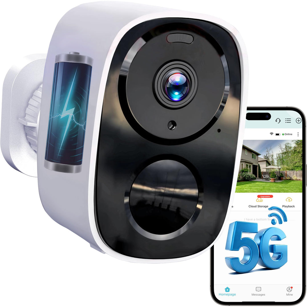 HITELLARCAM 2K Überwachungskamera Aussen Akku, 2.4/5GHz Dual-Band WLAN Kamera Set mit Kostenlosem Cl
