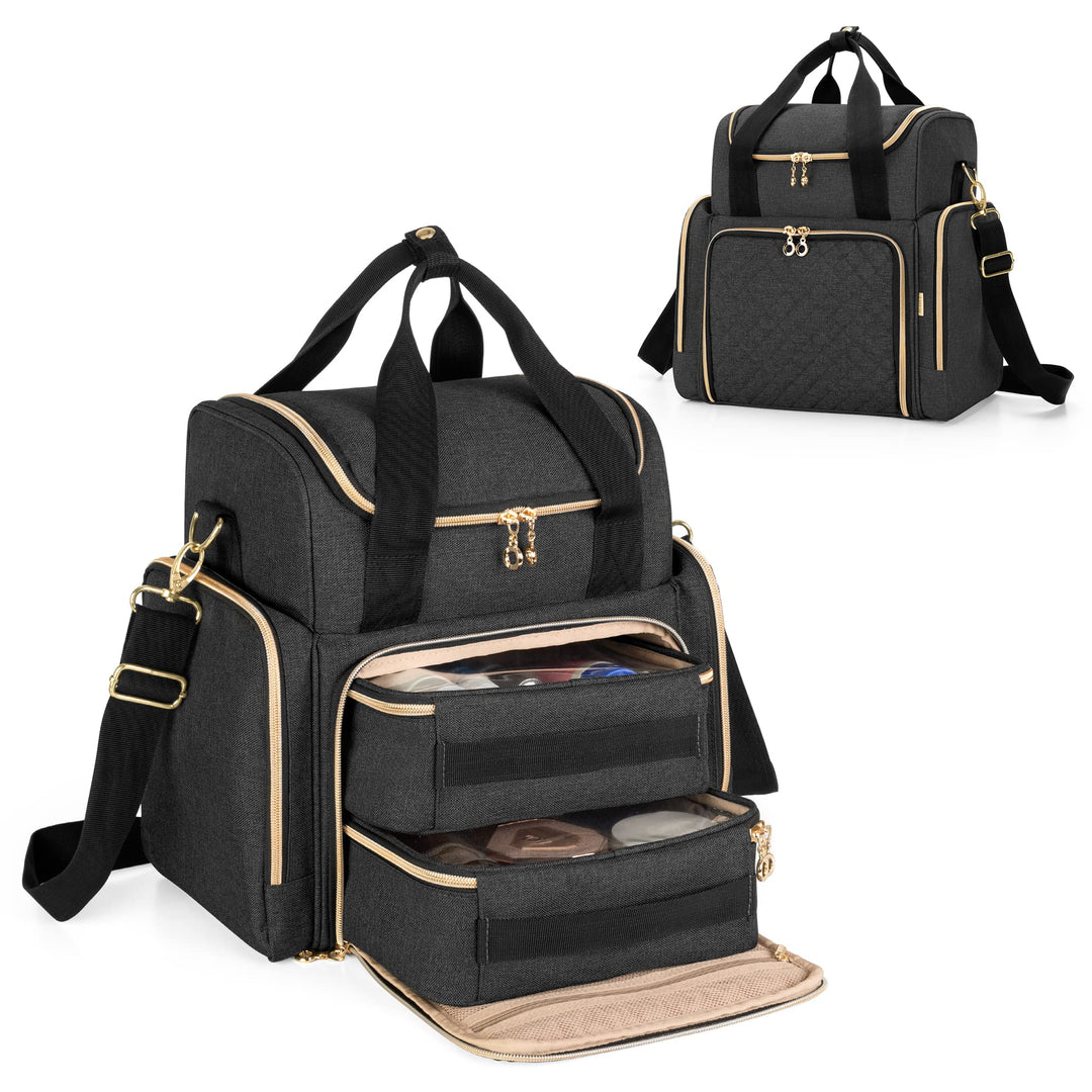 Luxja Kulturtasche Damen, Make Up Organizer Tasche, Kosmetikkofffer für Make up, Kosmetiktasche zum