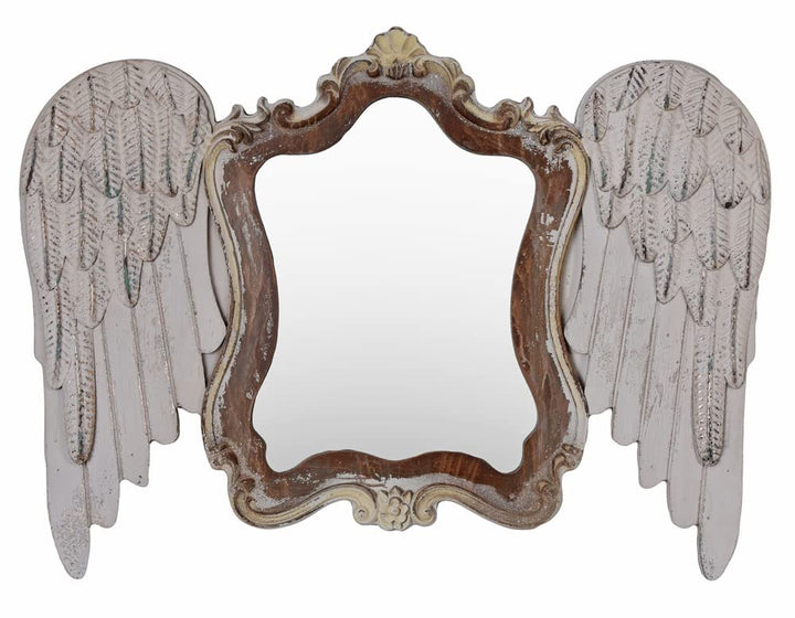 Wandspiegel Engelsflügel Hängespiegel Shabby Chic Spiegel 80 cm got034 Palazzo Exklusiv