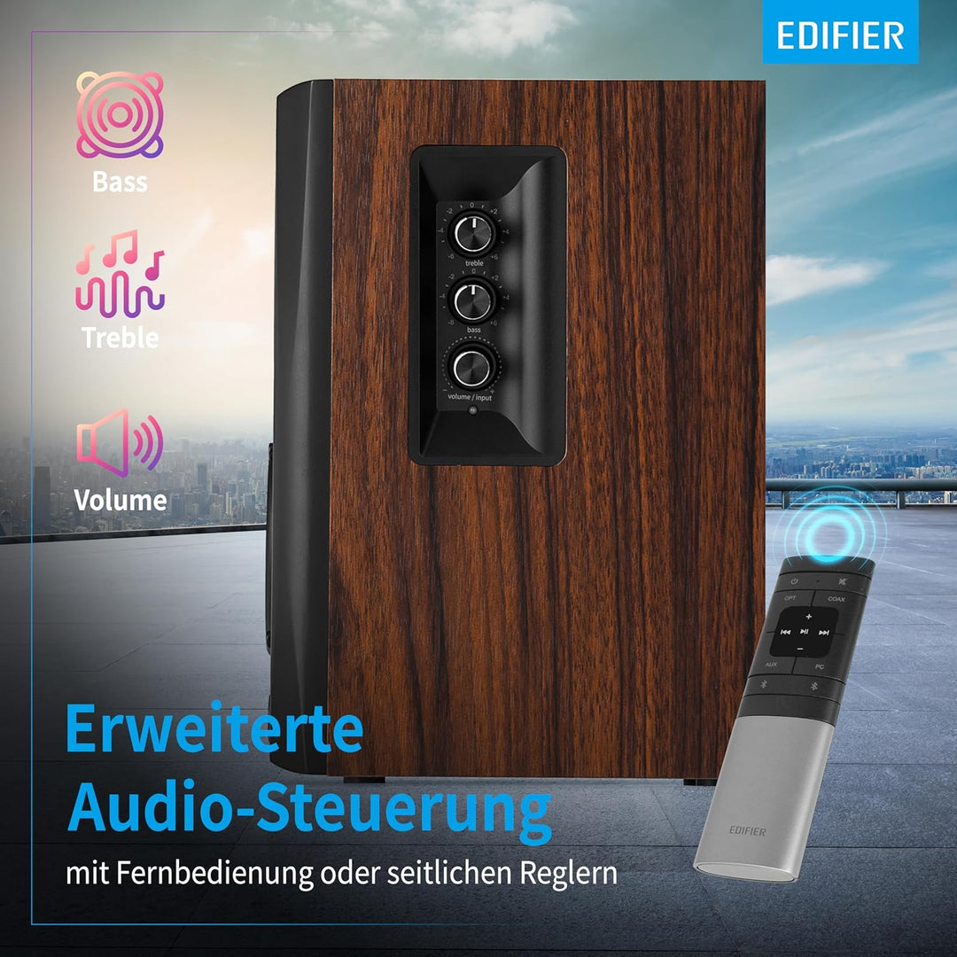 Edifier S360DB 2.1 Regellautsprecher und Subwoofer Lautsprechersystem Bluetooth V5.1 aptX kabelloser