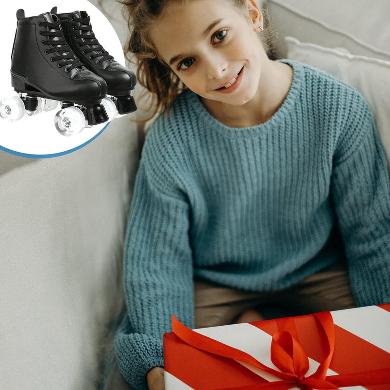 Rollschuhe Doppelreihige Skates Verstellbare High-Top-Rollschuhe Indoor Outdoor Erwachsene Rollschuh