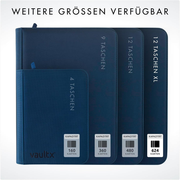 Vault X Premium Exo-Tec XL Zip Binder - 12 Pocket XL Trading Card Album Ordner - 624 Side Loading Po