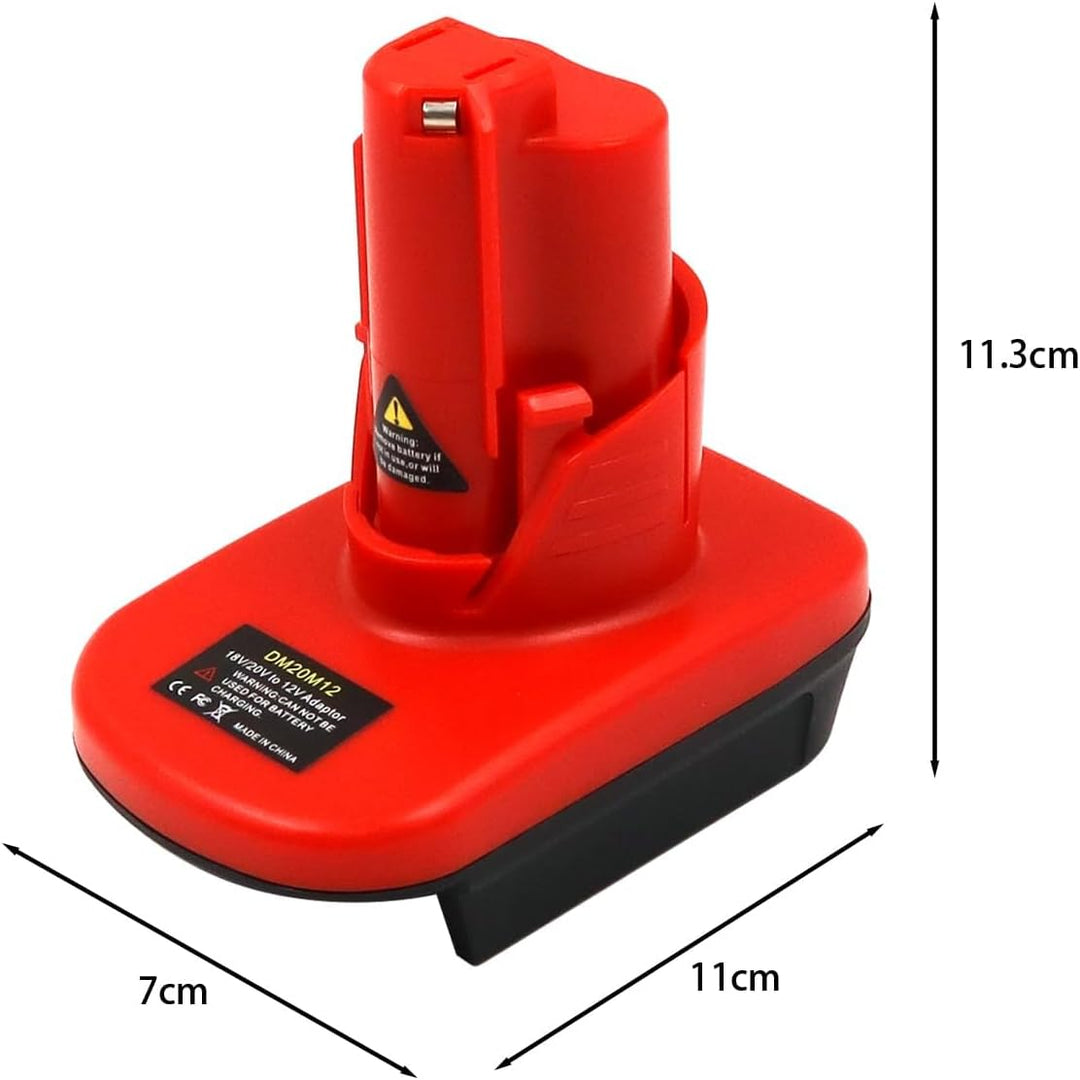 Namvo M12-Adapter, kompatibel mit Milwaukee 18 V, DeWalt 18 V 20 V, unterstützt M12-Elektrowerkzeuge