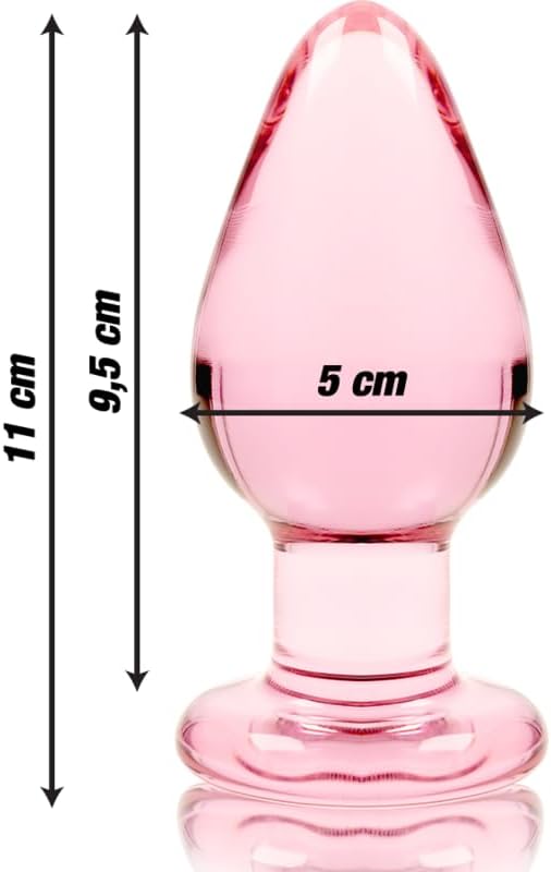 Model 3 ANAL Plug Borosilicate Glass 11 X 5 cm PINK