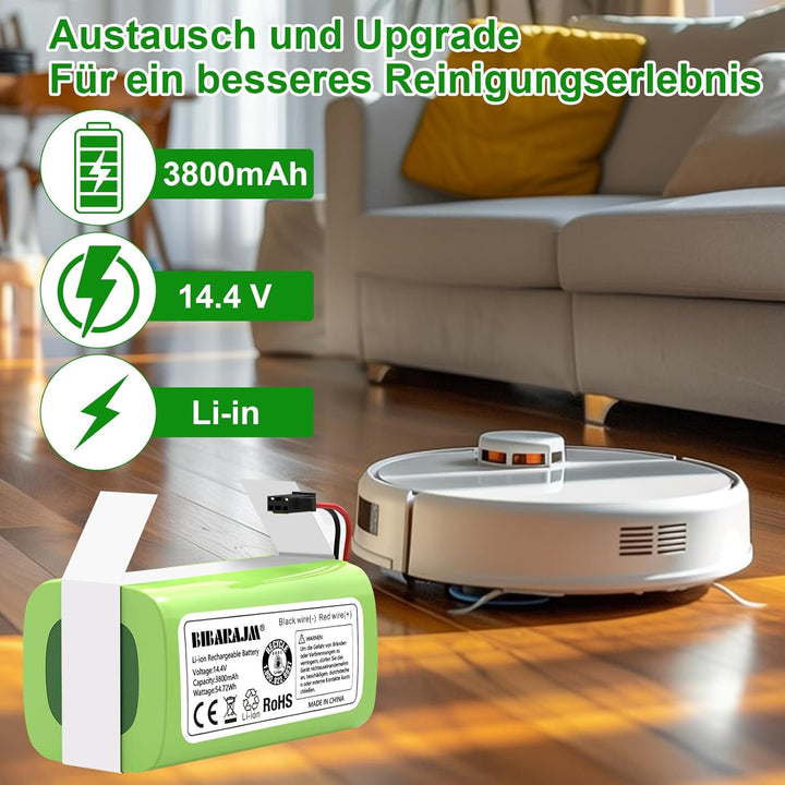 3800 mAh 14.4 V Ersatzakku für Eufy RoboVac 11 11S 11S Plus 11S MAX 12 15C MAX 30 30C 35C G10 Hybrid
