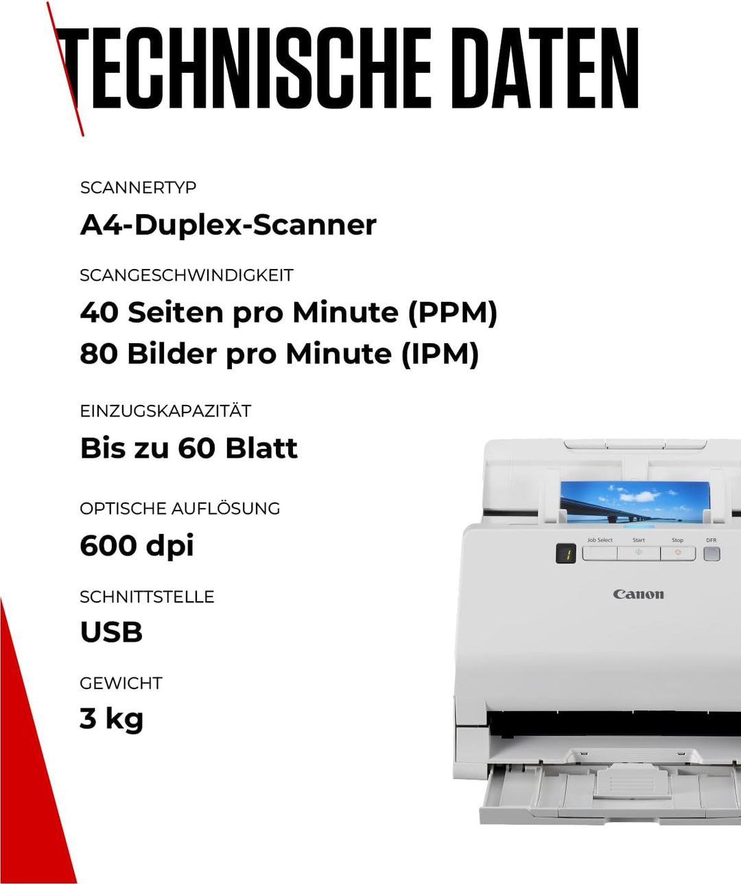Canon imageFORMULA RS40 - dokumentscan