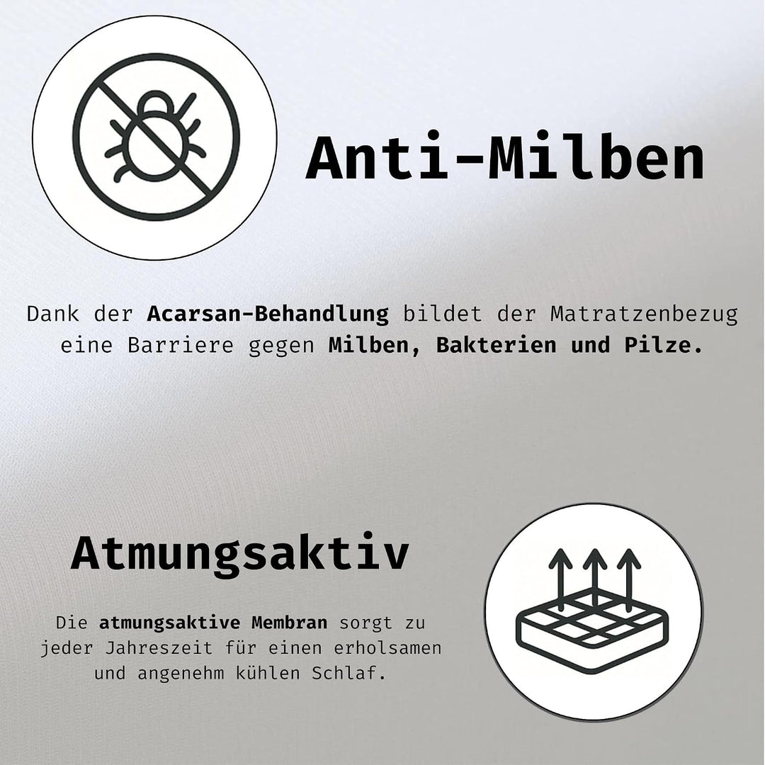 Tural - Wasserdichter und atmungsaktiver Anti-Milben-Matratzenbezug (105x190/200cm) 1 x 105x190/200c