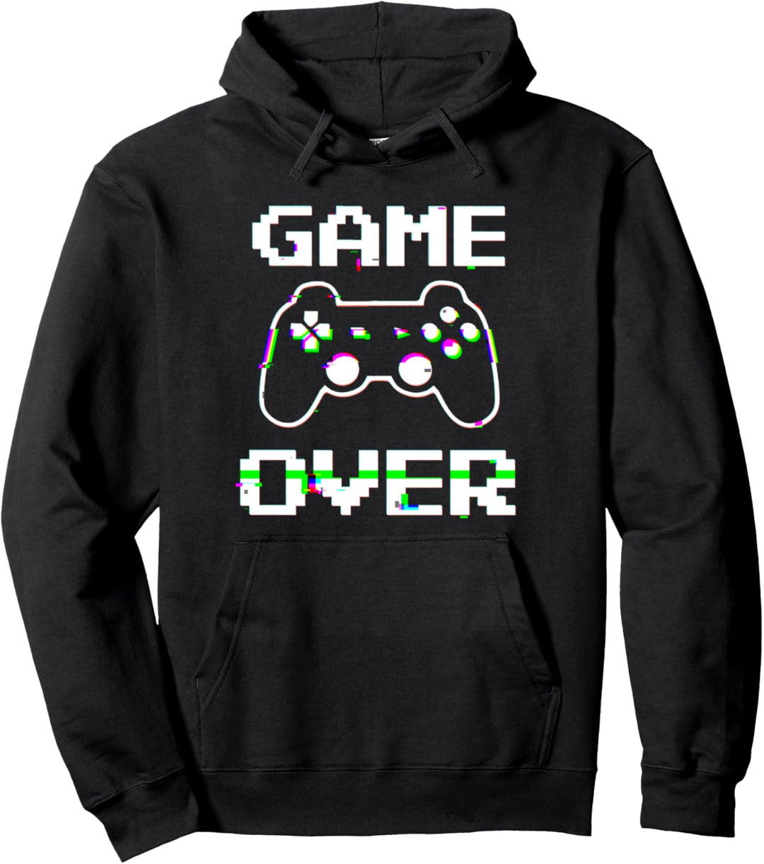Gamer Outfit Game Over Controller Glitch Konsolen Design Pullover Hoodie