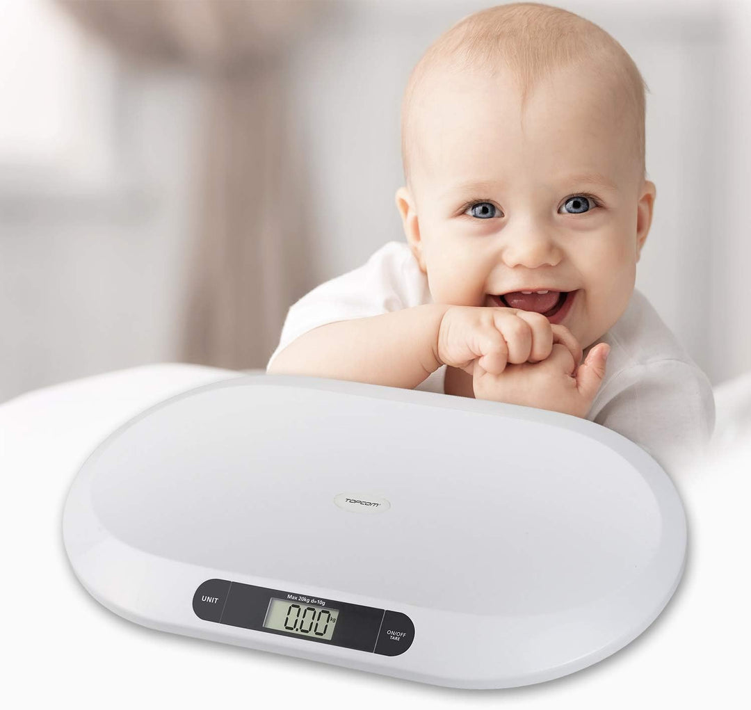 Topcom WG-2490 Babywaage, 20 kg Fassungsvermögen, auch für Kleintiere geeignet, 1 Stück (1er Pack)
