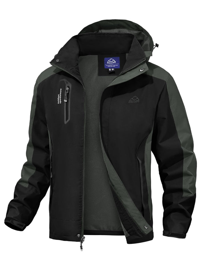 donhobo Herren Regenjacke Wasserdicht Atmungsaktiv Winddichte Funktionsjacke Outdoor Wanderjacke Sof