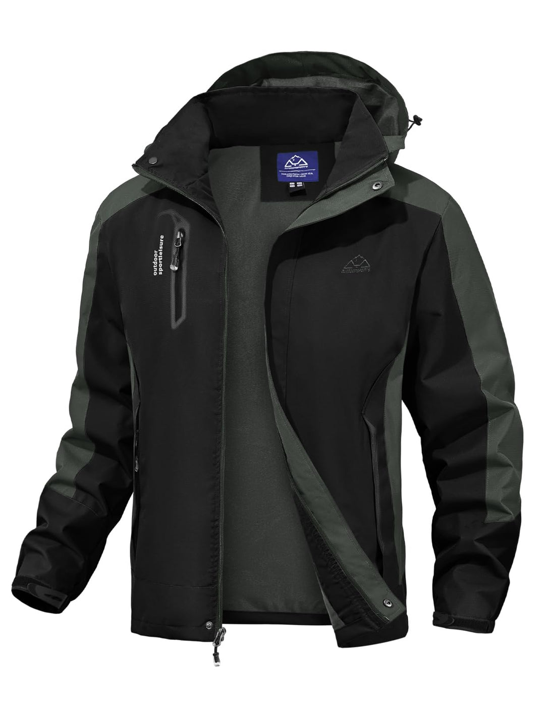donhobo Herren Regenjacke Wasserdicht Atmungsaktiv Winddichte Funktionsjacke Outdoor Wanderjacke Sof