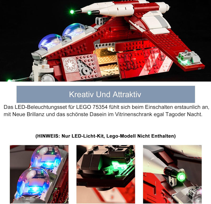 Led Licht Set für Lego The Clone Wars Coruscant Guard Gunship 75354 (Kein Lego), Dekorationsbeleucht