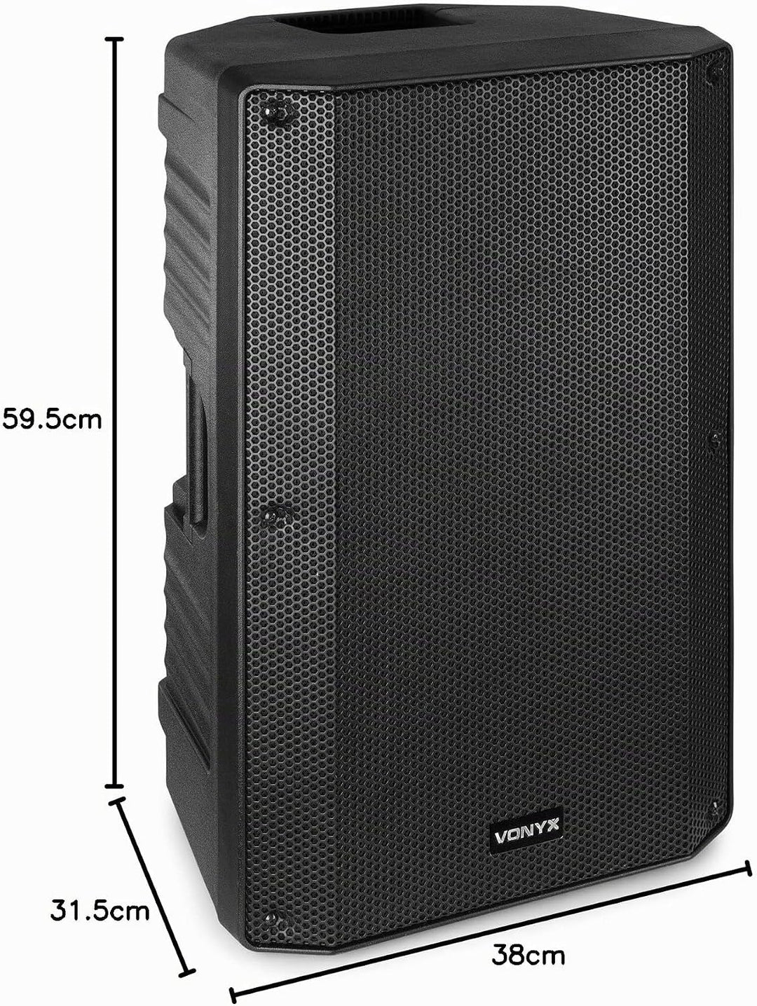 Vonyx VSA12 - Aktivlautsprecher, 800 Watt PA Anlage, PA Lautsprecher Aktiv mit 12 Zoll Subwoofer, Bi
