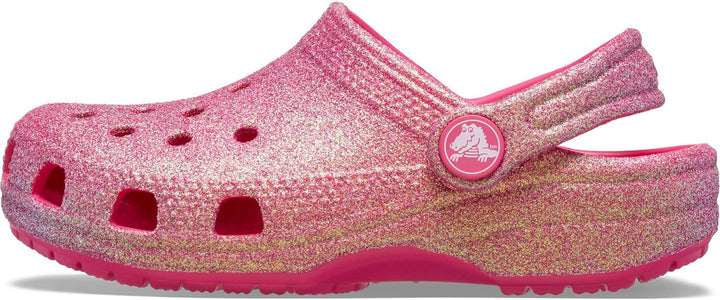 Crocs Unisex Kinder Classic Iridescent Glitter Clog K 19/20 EU Dragon Fruit, 19/20 EU Dragon Fruit