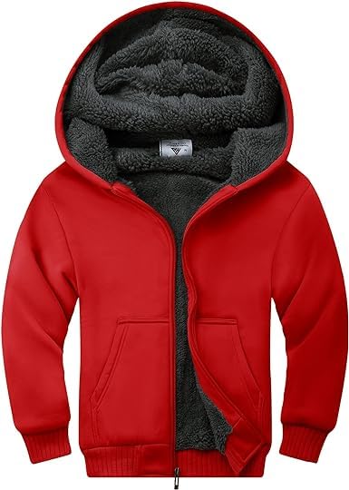 JACKETOWN Jungen Sweatjacke Gefüttert Kinder Hoodie Sweatshirt Kapuzenpullover Fleecejacke mit Kapuz