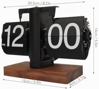 Ejoyous Flip Clock Digitale Flip-Uhr, Retro Automatische Wendigitale Uhr, Batteriebetrieben, Mechani