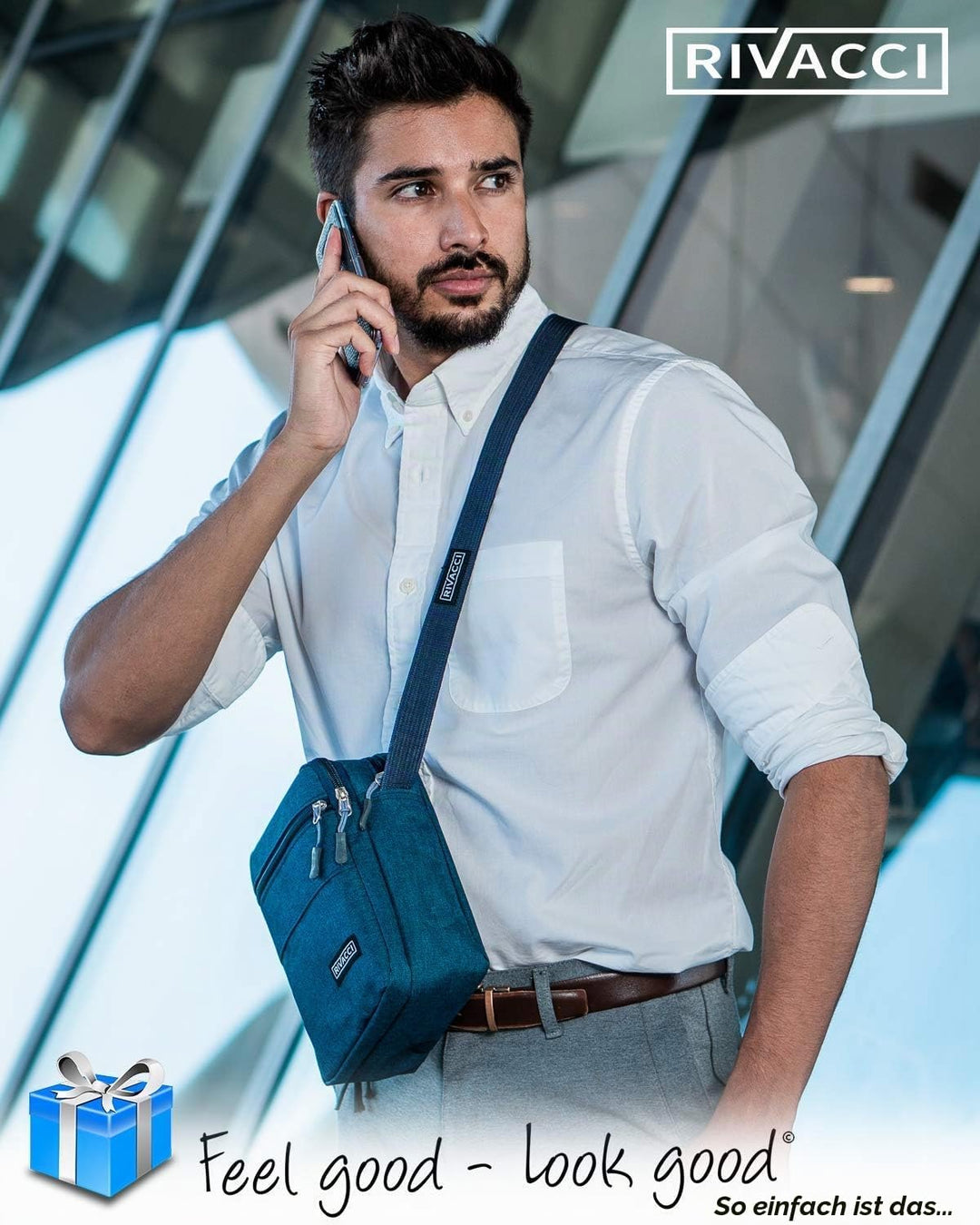 Herren-Umhängetasche, kleine Umhängetasche, für Herren – Sport und Reise – klein, Schultertasche, Vi