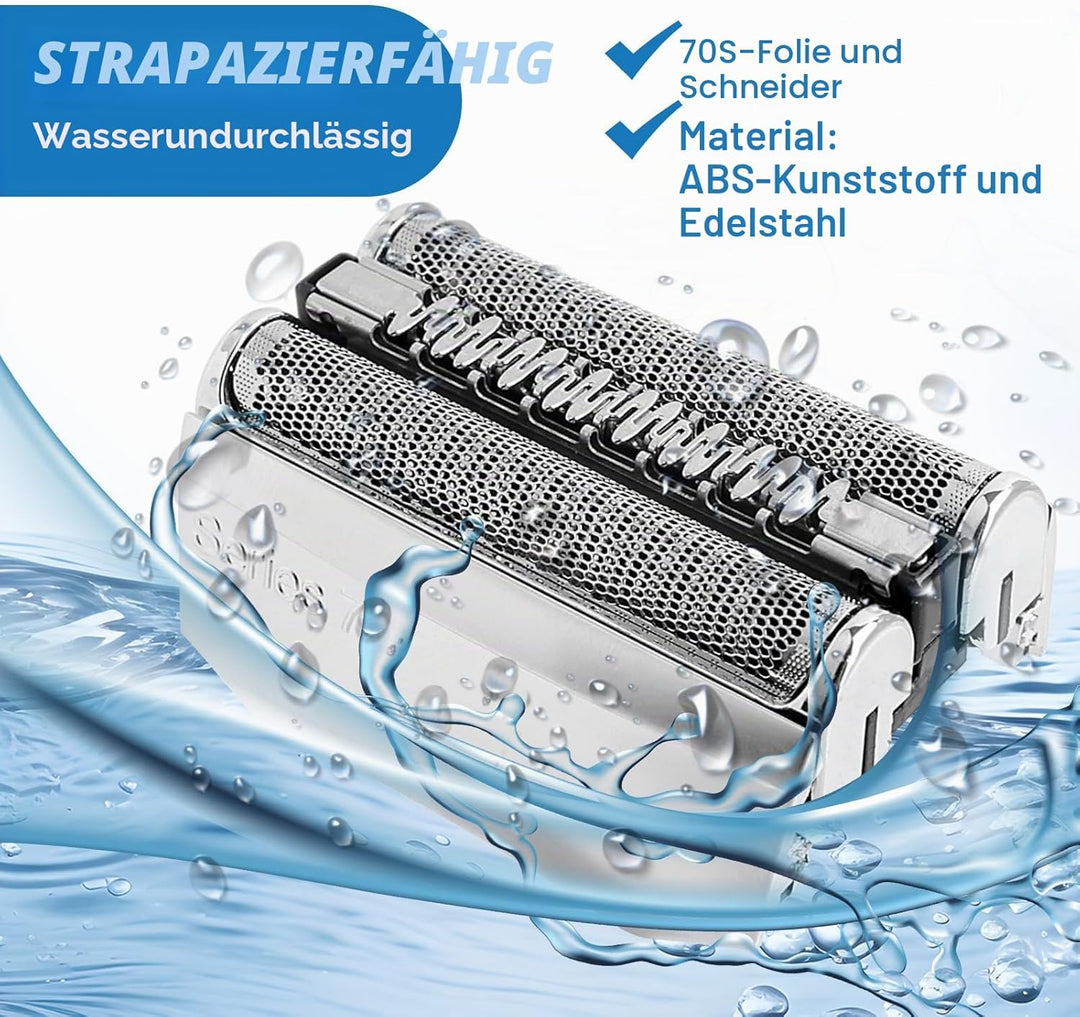 70S Series 7 Ersatzkopf Kompatibel mit Series 7 Elektrorasierer Scherkopf Folie und Cutter Rasierkop