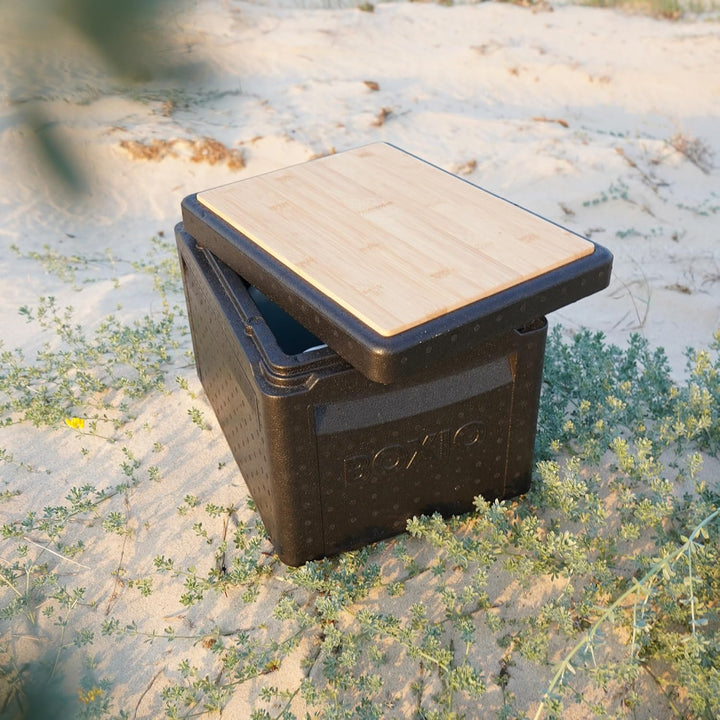 BOXIO - Board: Premium Schneidebrett aus Bambus, 36 x 26 cm gross passt perfekt als Holzdeckel für W