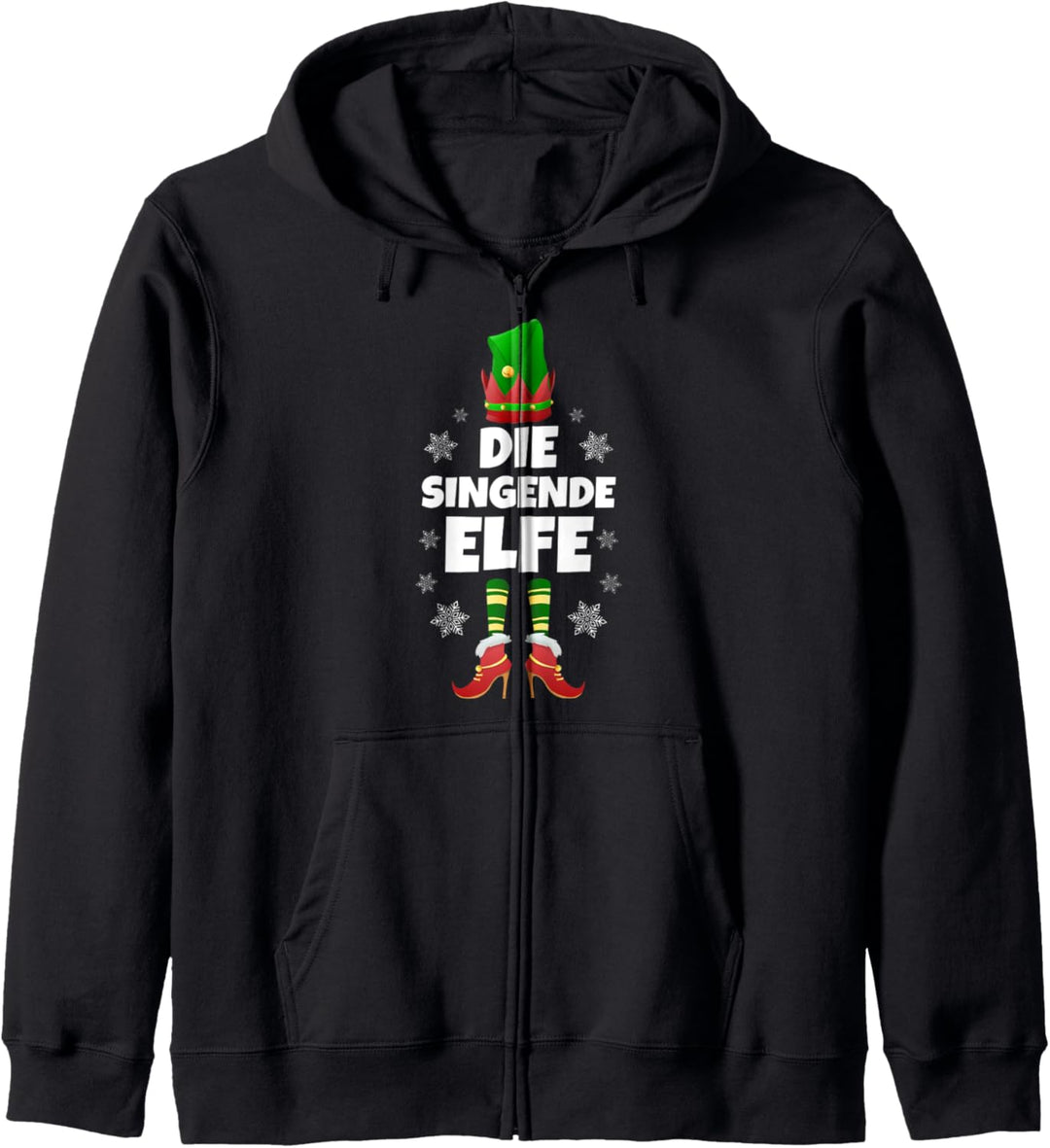 Singende Elfe Familien Outfit Weihnachten Weihnachtselfen Kapuzenjacke