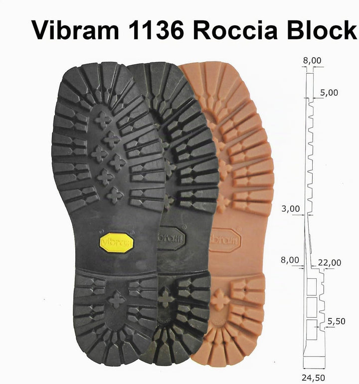Langlauf Schuhbedarf Exclusiv Vibram Langsohle mit Absatz Vibram 1136 + Kövulfix 120g Schuhkleber zu