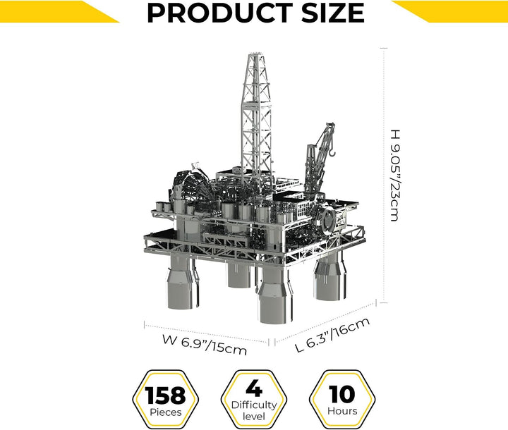 Offshore Drilling Rig Model, Metal Model Kits, Offshore Platform, 3D Metal Puzzle, Treasure Finder 3