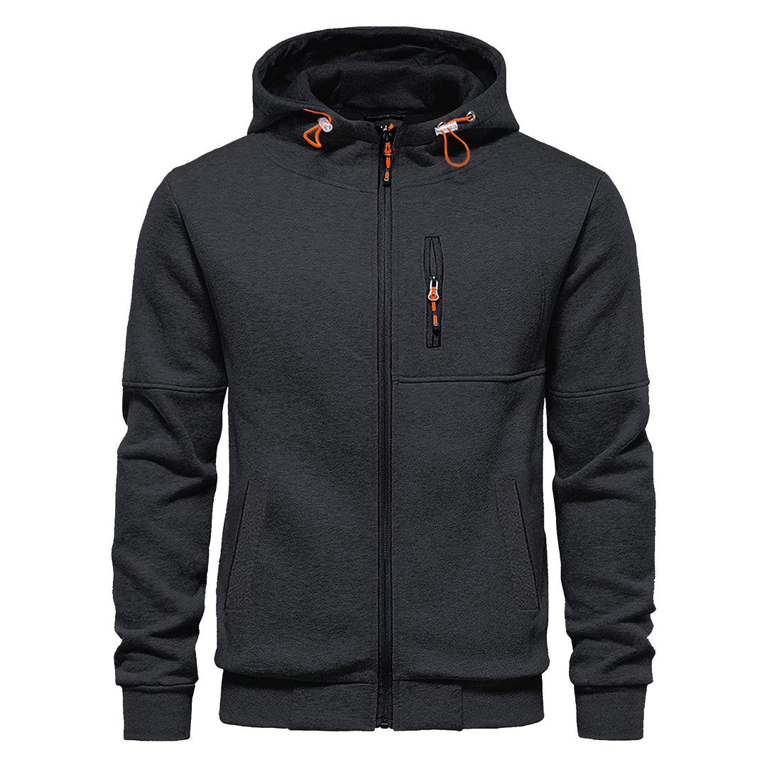CTU Herren Hoodies Zip Up Langarm Fleece Sweatshirts Hoodies für Männer S-3XL S Dunkelgrau, S Dunkel