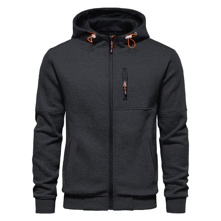 CTU Herren Hoodies Zip Up Langarm Fleece Sweatshirts Hoodies für Männer S-3XL S Dunkelgrau, S Dunkel
