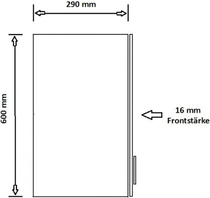 Kuechen-preisbombe Küchen Glashängeschrank 80 cm für das Modell,Dave 240 Eiche Sonoma Trüffel'