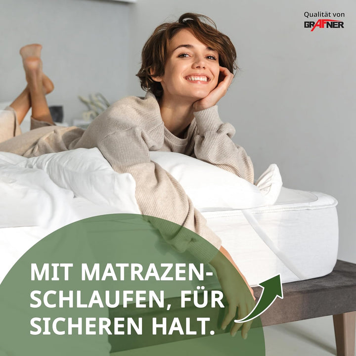 Grafner XL 2 Zonen Wärmeunterbett 190 x 90 cm, 2 steuerbare Zonen: Körper und Füsse, LED Fernbedienu