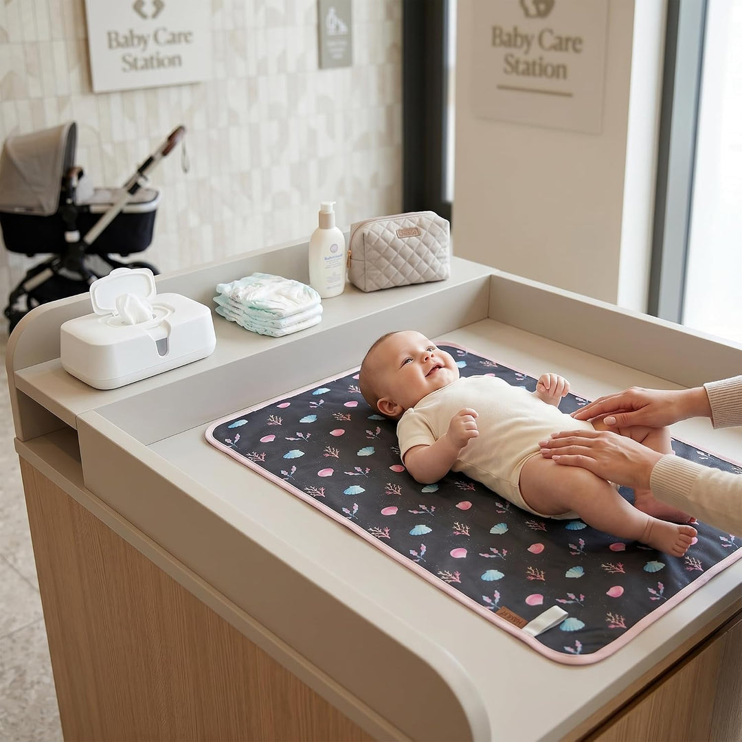 Hamur Home Tragbare Wickelunterlage Wasserdichte 40 x 70 cm 3er Set, Wiederverwendbare Baby Wickelau