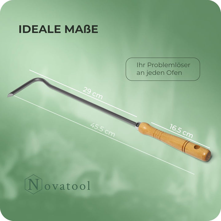 3x Feuerhaken mit Holzgriff Schüreisen Schürhaken Glutkratzer Kaminzubehör Kaminbesteck Stocheisen A