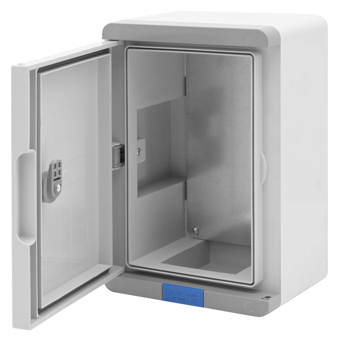 BOXEXPERT® Schaltschrank aussen absolut wasserdicht bis 1m Tiefe [ABS Kunststoff IP67 Gehäuse] grau