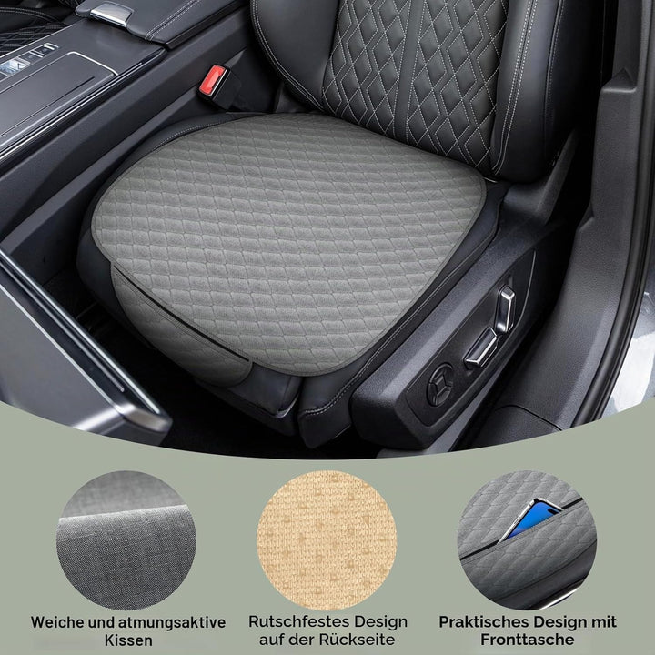2 Stück Auto Sitzkissen Vordersitze,Sitzauflagen Vordersitze 60×49 cm,rutschfest Atmungsaktiv Autosi