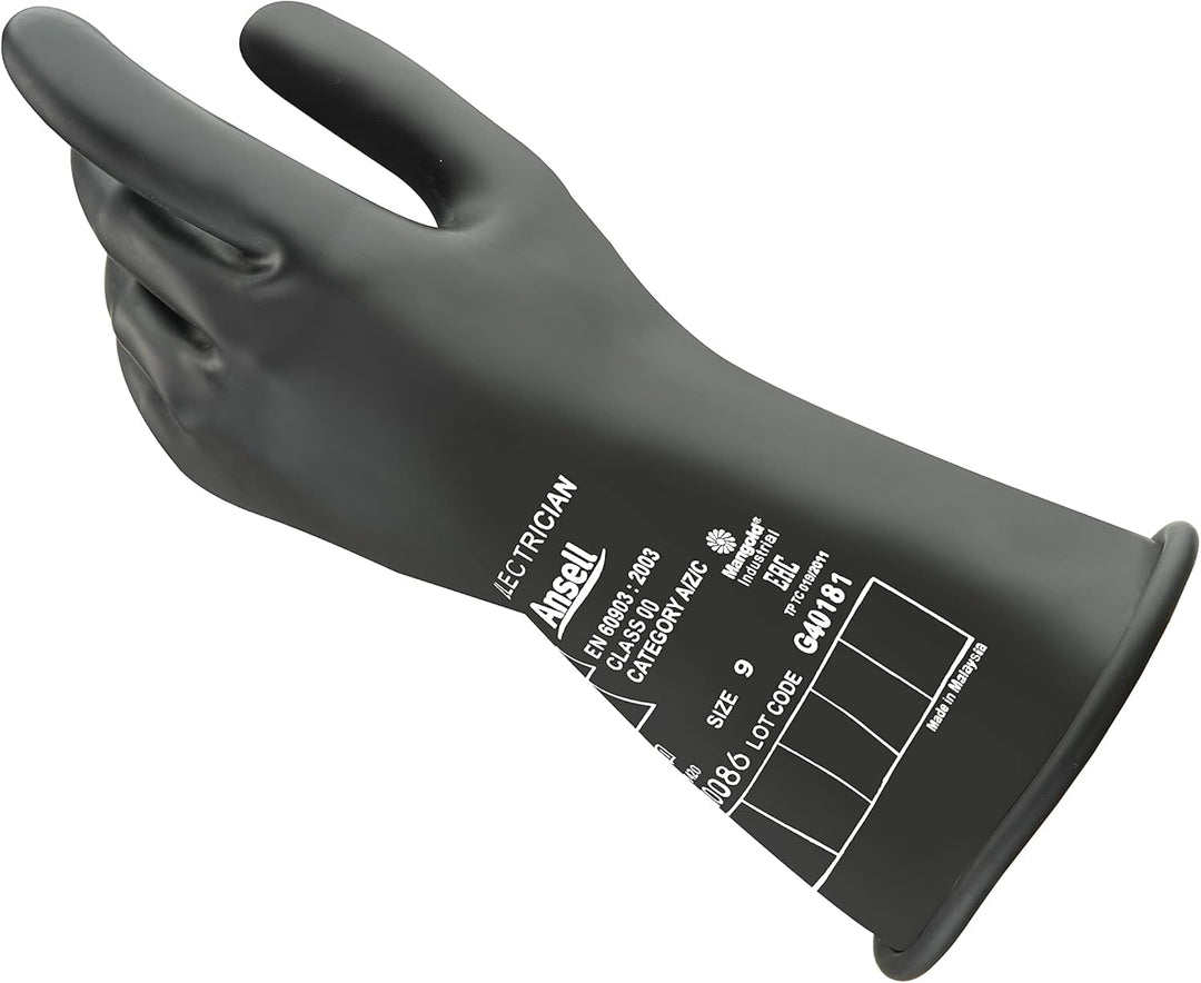 MSA MSA-KAS-Vg950_W Helm für Elektriker, Weiss & Ansell ActivArmr E014B Elektriker-Schutzhandschuhe,