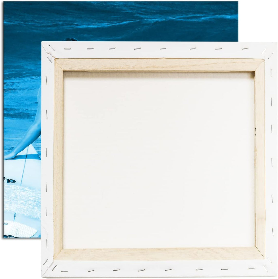 deyoli Erotisches Surfen im Meer Format: 70x70 Effekt: Monocrome Blau als Leinwandbild, Motiv fertig