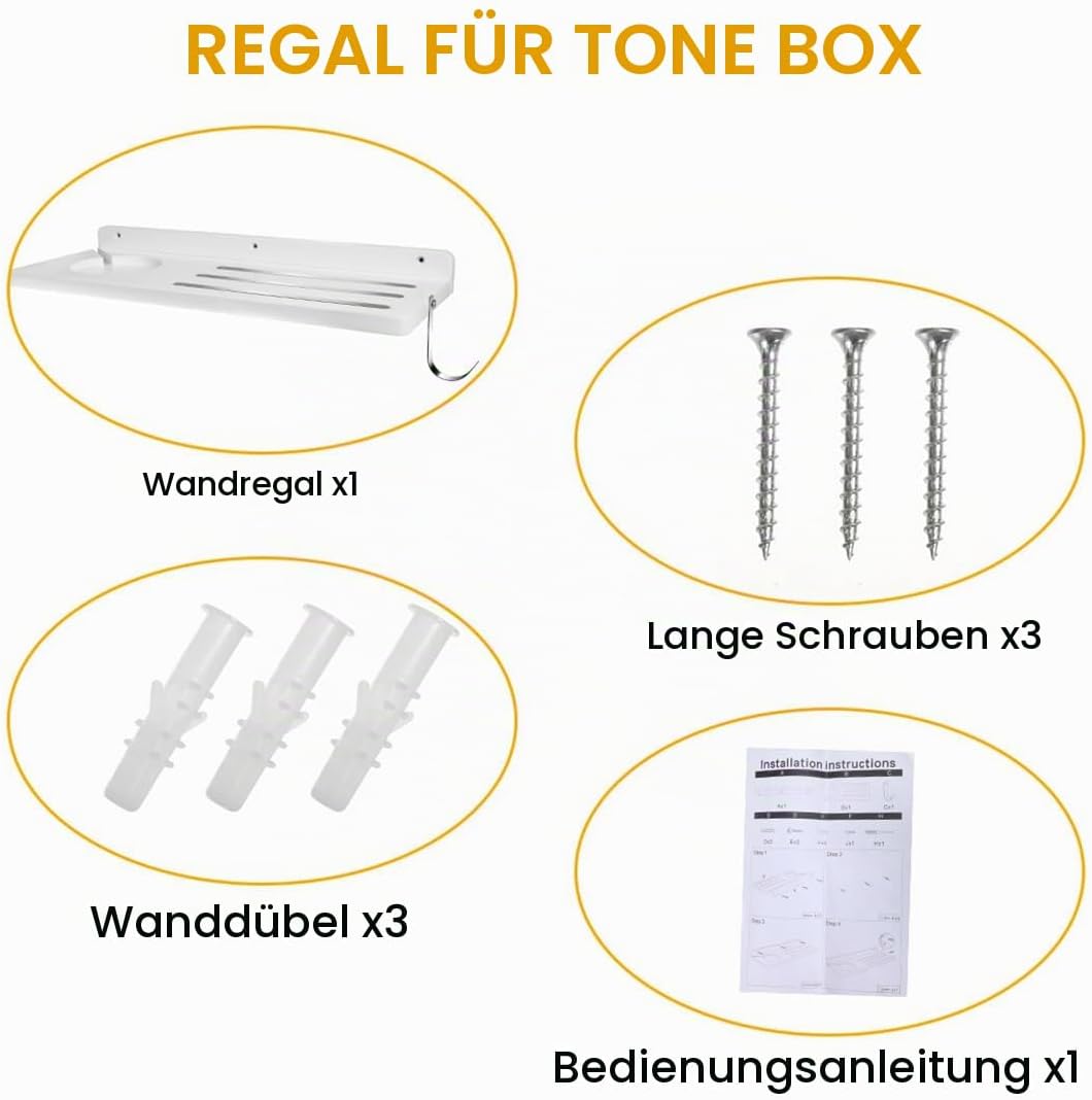 Tonie Regal Aufbewahrungsregal für Toniebox und Tonie Figuren Wandmontage Magnetisches Holzregale fü
