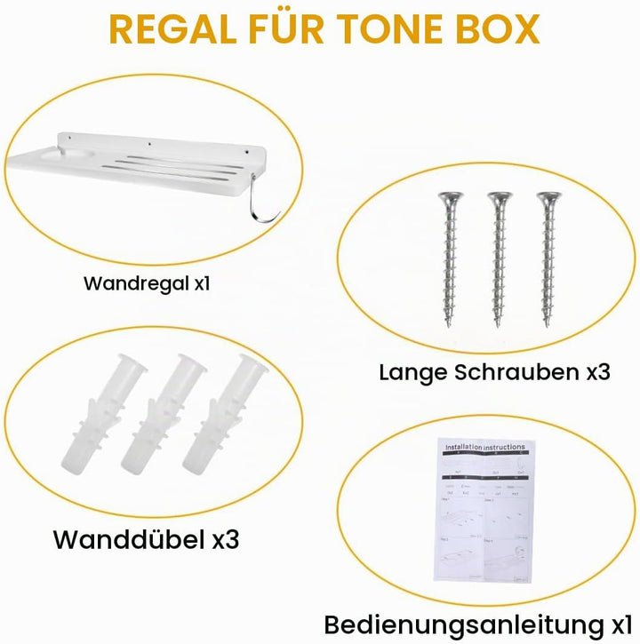Tonie Regal Aufbewahrungsregal für Toniebox und Tonie Figuren Wandmontage Magnetisches Holzregale fü