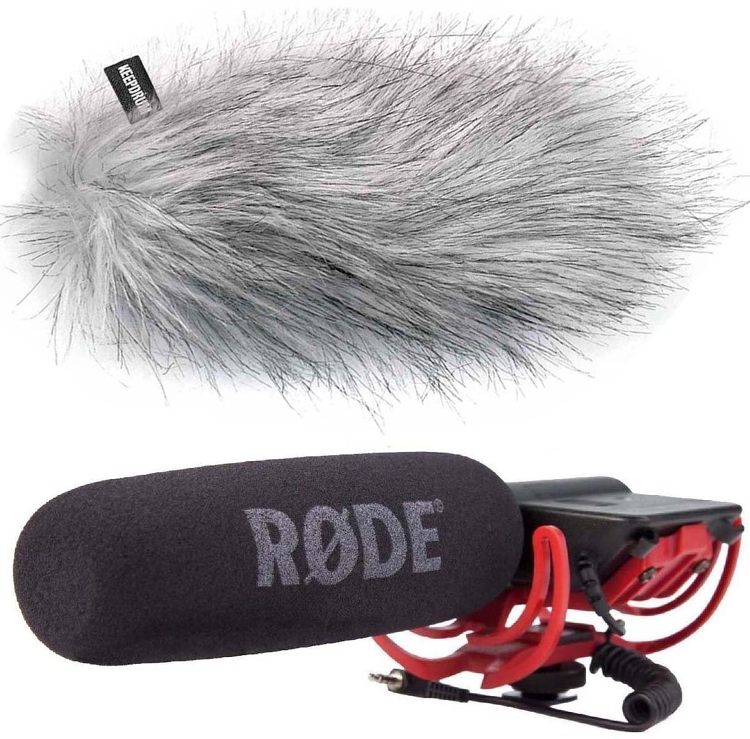 Rode Videomic Rycote Richtmikrofon + keepdrum WS-WH Fell-Windschutz