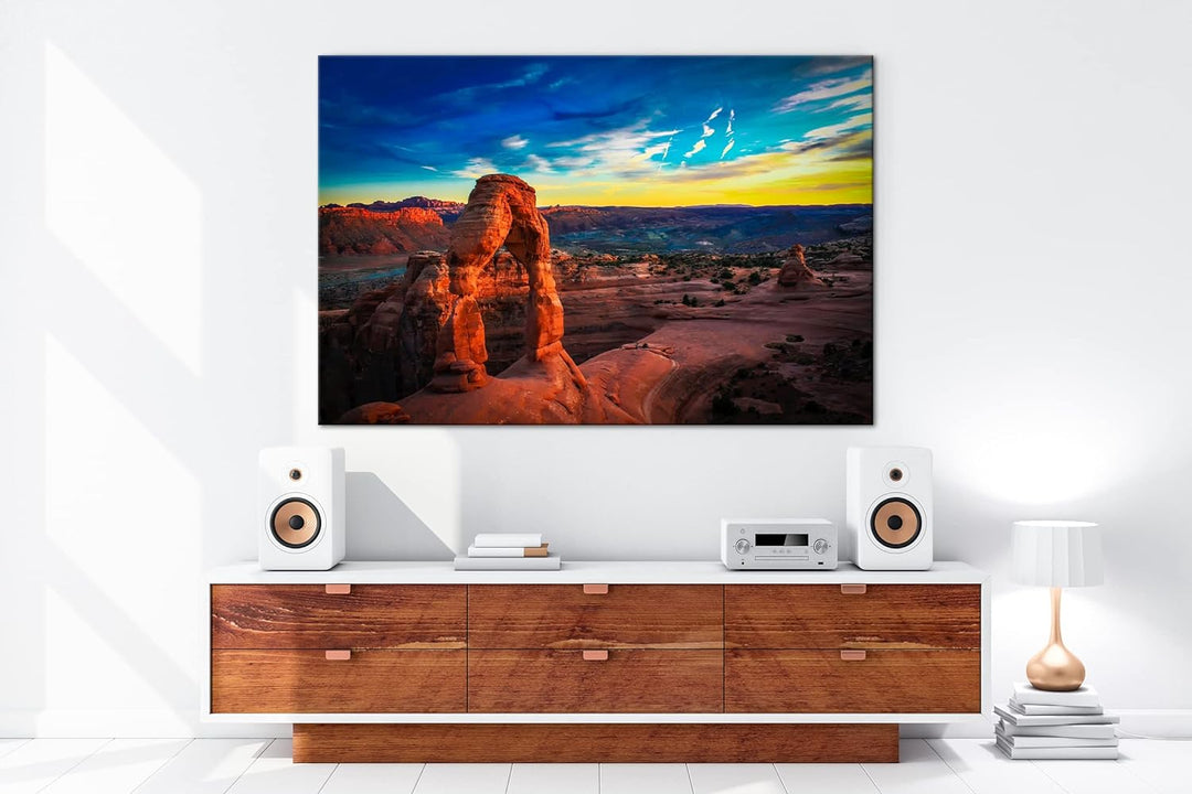 deyoli Landschaft im Nationalpark in Utah Format: 80x60 als Leinwand, Motiv fertig gerahmt auf Echth