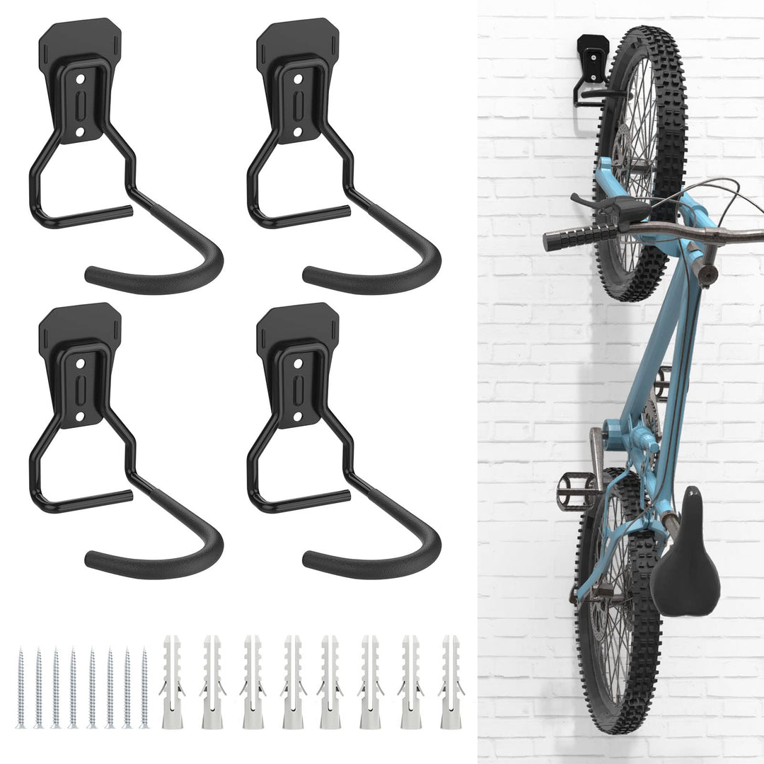 Housolution Fahrradhalterung, 4 Stück Fahrrad Wandhalterung L Förmig Fahrradaufhängung Platzsparend
