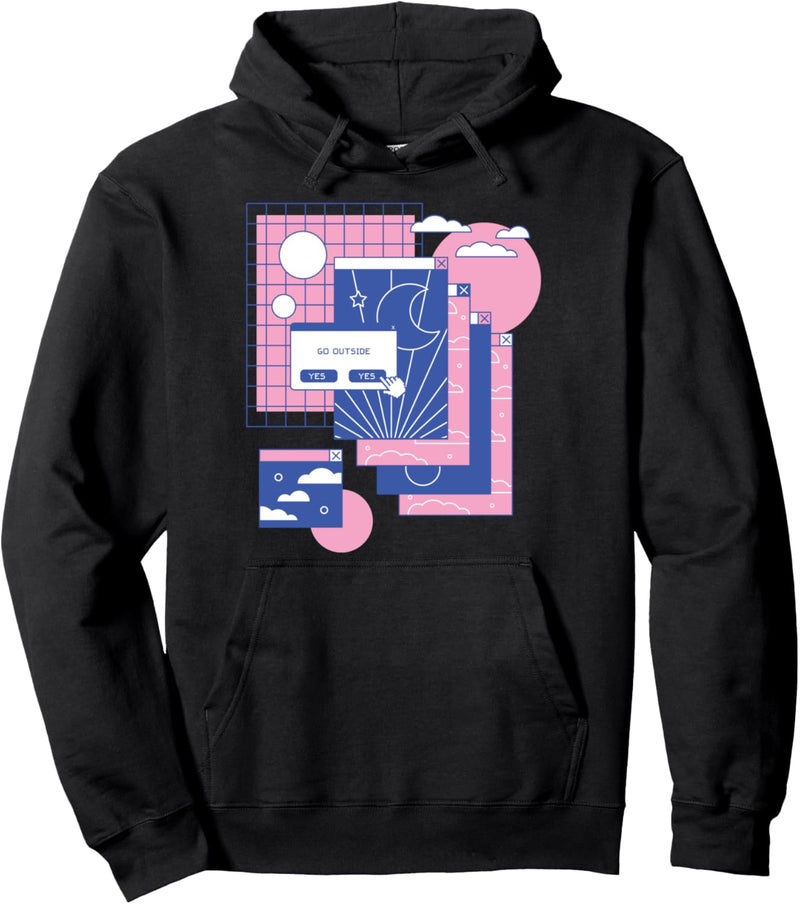 Computer Tabs Japanische Retro Kunst 80er 90er Jahre Pullover Hoodie