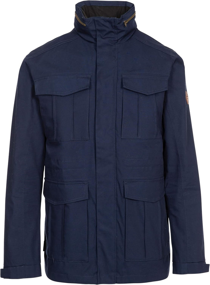 Trespass Herren Rainthan wasserdichte Regenjacke mit verdeckter Kapuze XXS Navy, XXS Navy