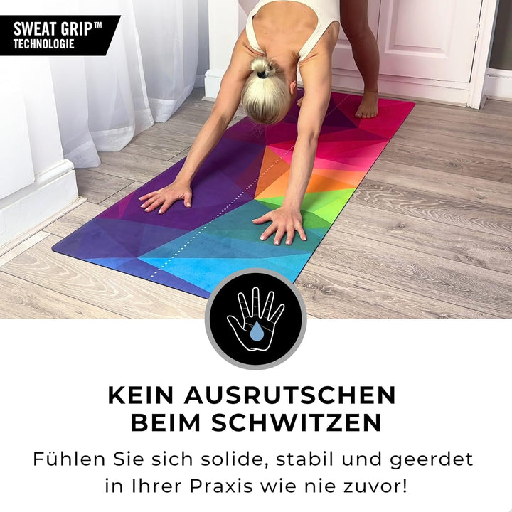 Plyopic All-In-One Yoga-Matte – Rutschfest auch bei Schweiss | Premium Matte mit Sweat-Grip Oberfläc