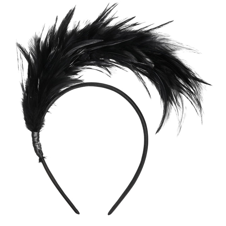 Dilunave Bunt Feder Stirnband Fascinator Regenbogen Haarreif Cosplay Haarbänder Karneval Kopfschmuck