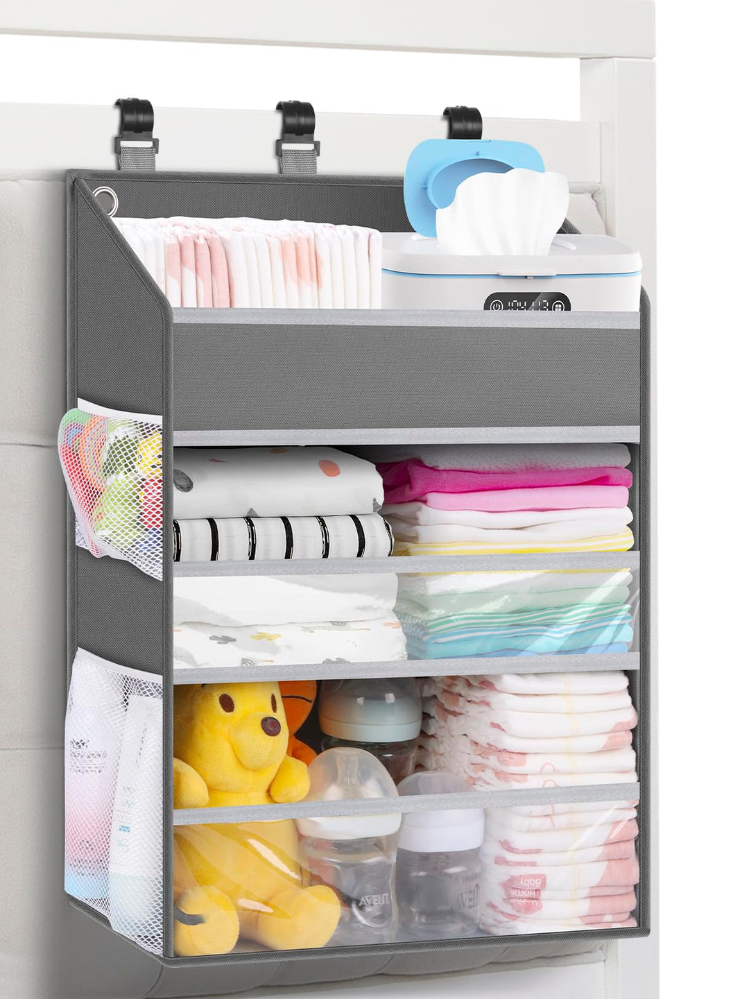 Hängender Windel-Caddy Organizer, Organizer für Kinderzimmer, Aufbewahrungstaschen,Kinderbett Organi