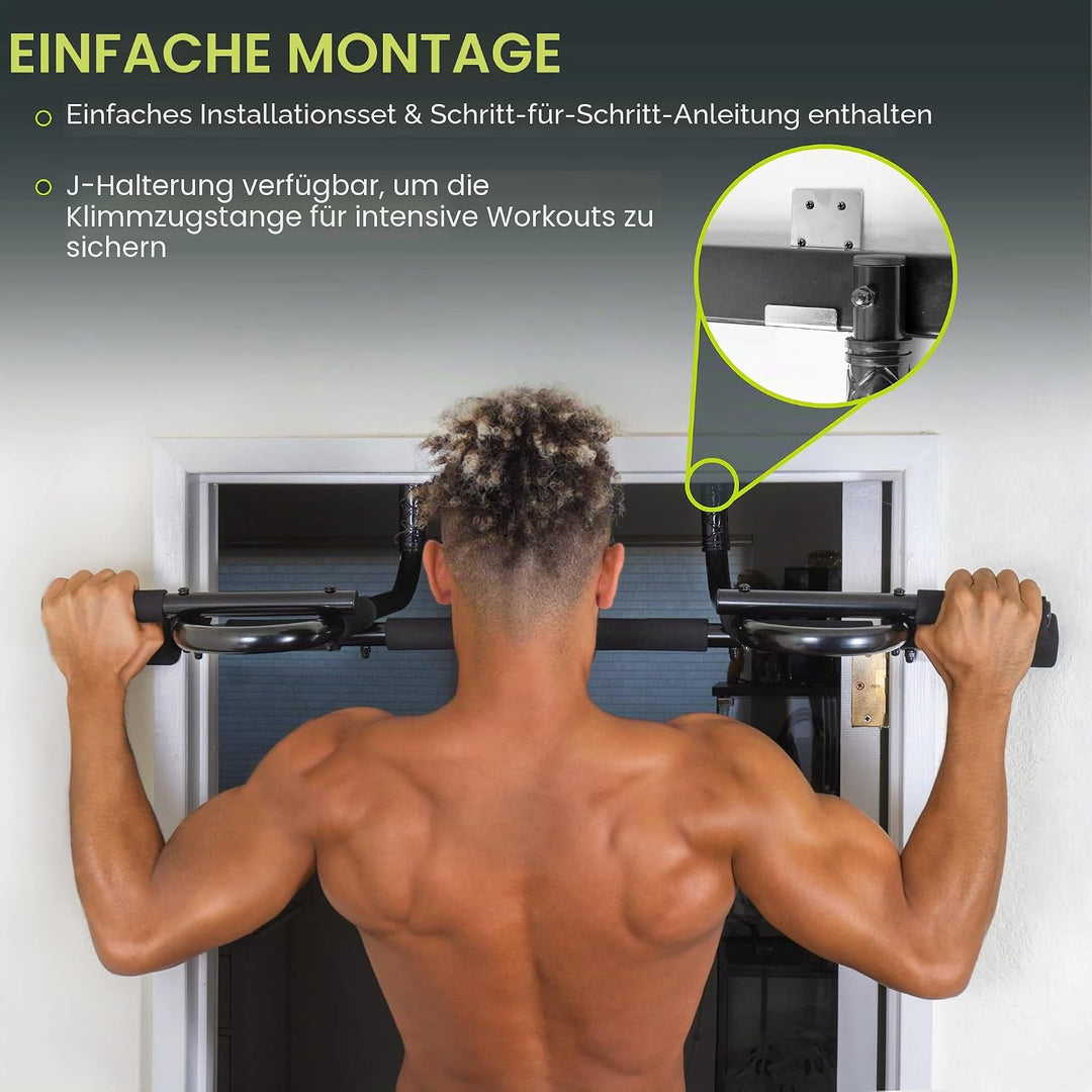 ProsourceFit Multi-Grip Lite Pull Up/Chin Up Bar, Heavy Duty Doorway Upper Body Workout Bar for Home