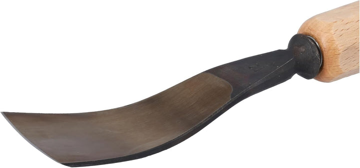 STUBAI Stemmeisen Stechbeitel Serie 52 - Form 12 | Gebogenes Flacheisen 40 mm, mit Holzgriff, zum Vo